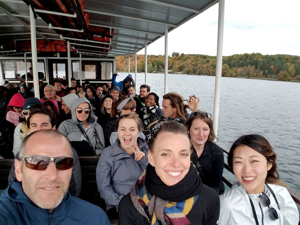 On the ferry