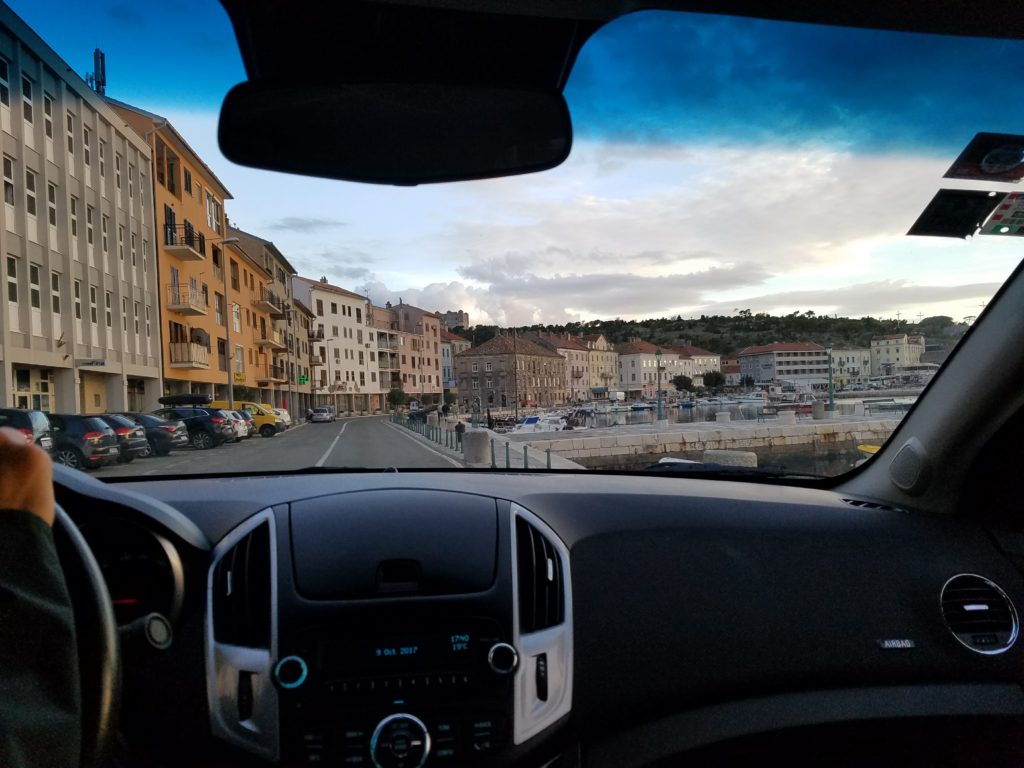 Passing through a seaside town on the way home