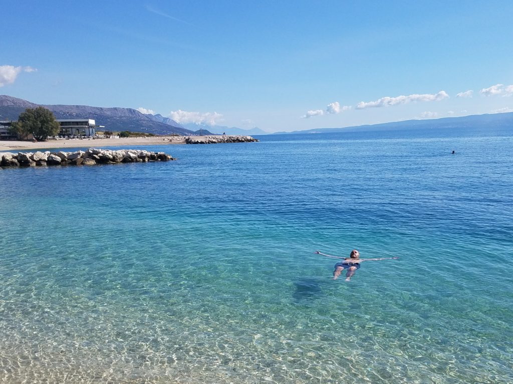 Floating in the Adriatic