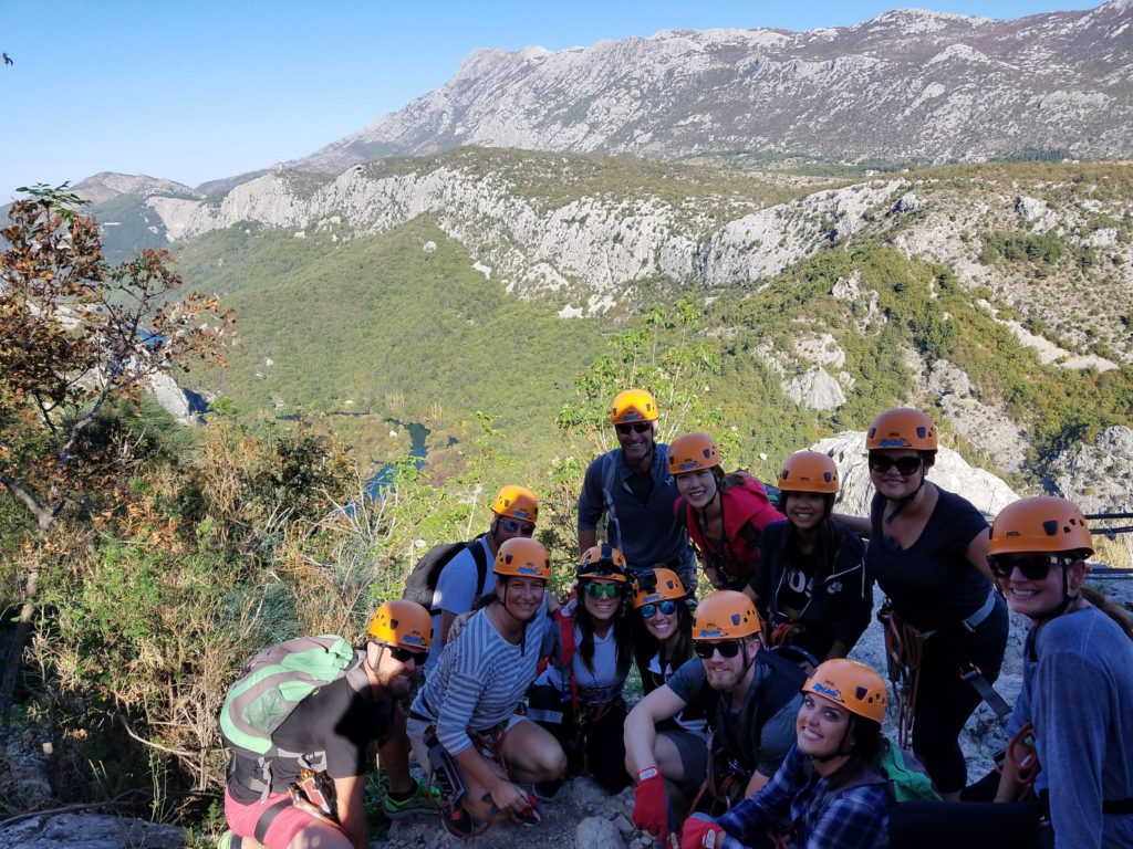 The whole ziplining crew